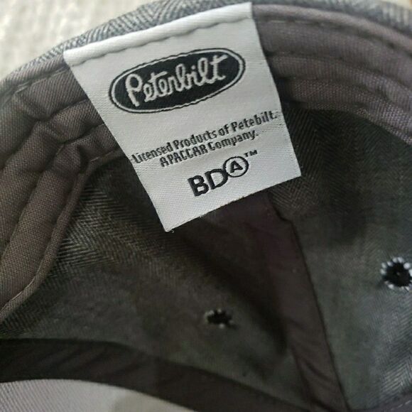 NWOT Peterbilt Trucker Hat Embroidered Snapback Adjustable Gray Brown - Picture 7 of 8
